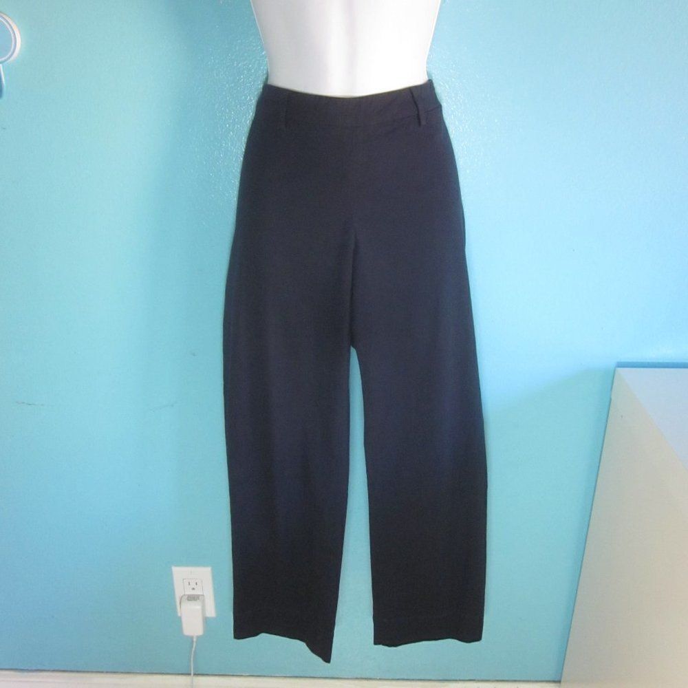 Conte of Florence Womens 8 Dark Navy Blue Cotton Cropped Summer Pants Size 44